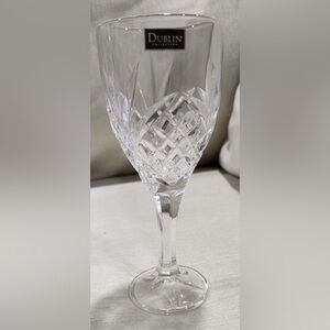 Set of 12 Godinger Crystal Dublin Pattern white wine goblets - BNIB